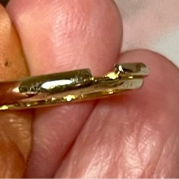 Glass ring, yellow golden foiled swirl, adjustable jewelry - Picture 10 of 11